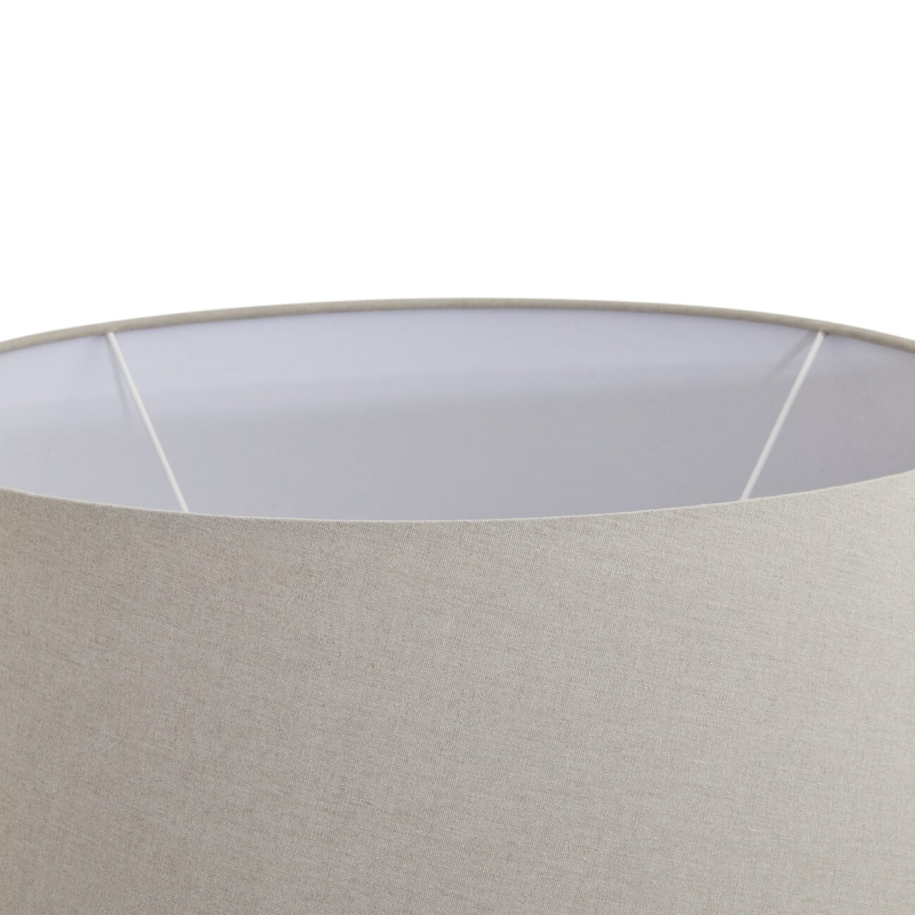 Amalfi Grey Round Table Lamp With Linen Shade