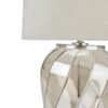 Ambassador Metallic Glass Lamp With Velvet Shade - Image 2