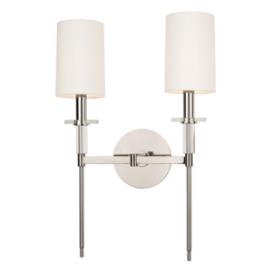 Amherst Wall Sconce Short Double Nickel