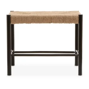 Andar Natural Rope and Black Wood Small Bench