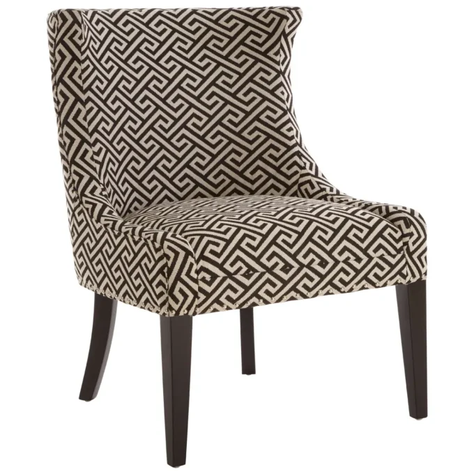 Argen Park Greek Key Design Wingback Lounge Chair