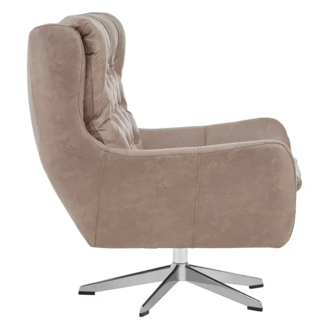 Arnold faux brown leather Armchair2