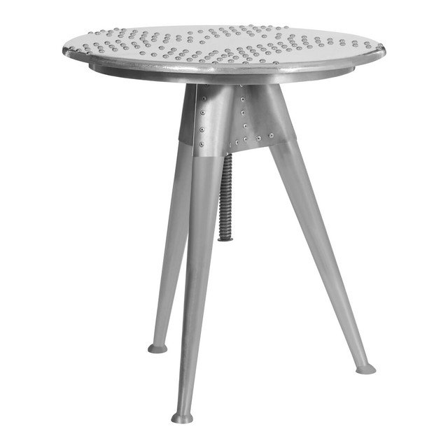 Arvro Aluminium Side Table with Rivets