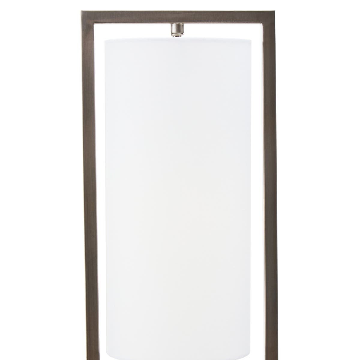 Avelton Nickel Finish Table Lamp with White Shade Avelton Nickel Finish Table Lamp with White Shade