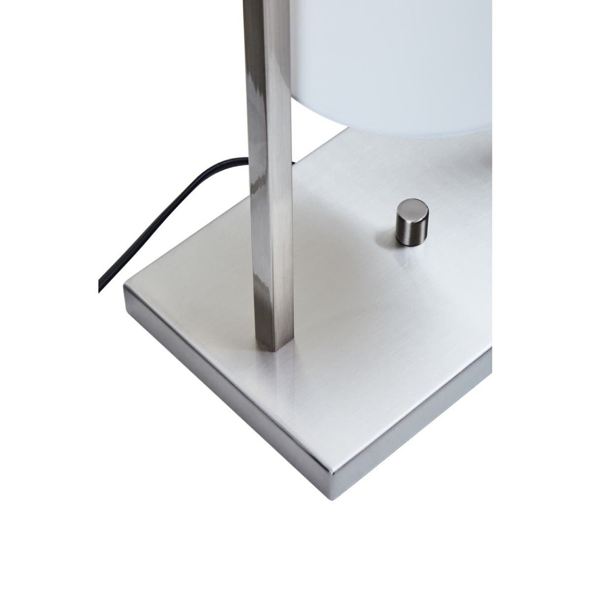 Avelton Nickel Finish Table Lamp with White Shade Avelton Nickel Finish Table Lamp with White Shade
