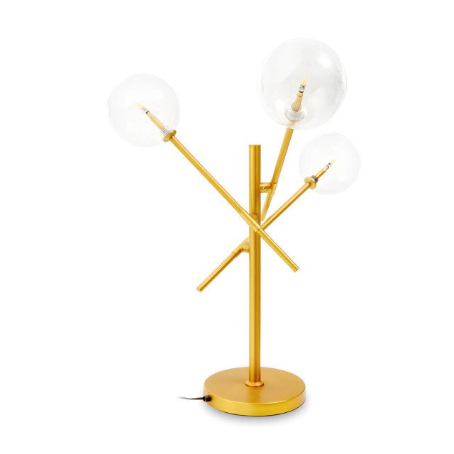 Avira Brass Finish 3 Bulb Table Lamp Avira Brass Finish 3 Bulb Table Lamp