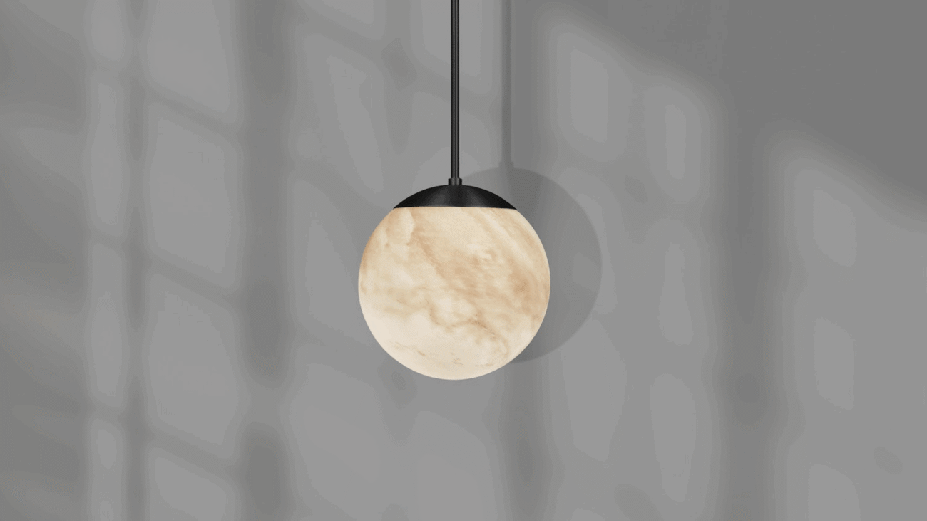 Globe Marble Single Pendant Light