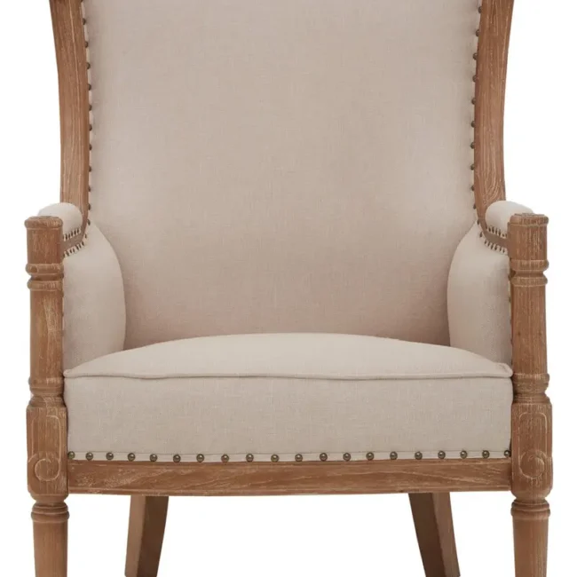 Baril High Back Cream Chair1