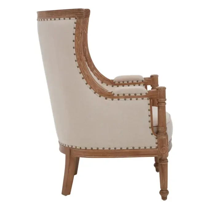 Baril High Back Cream Chair2