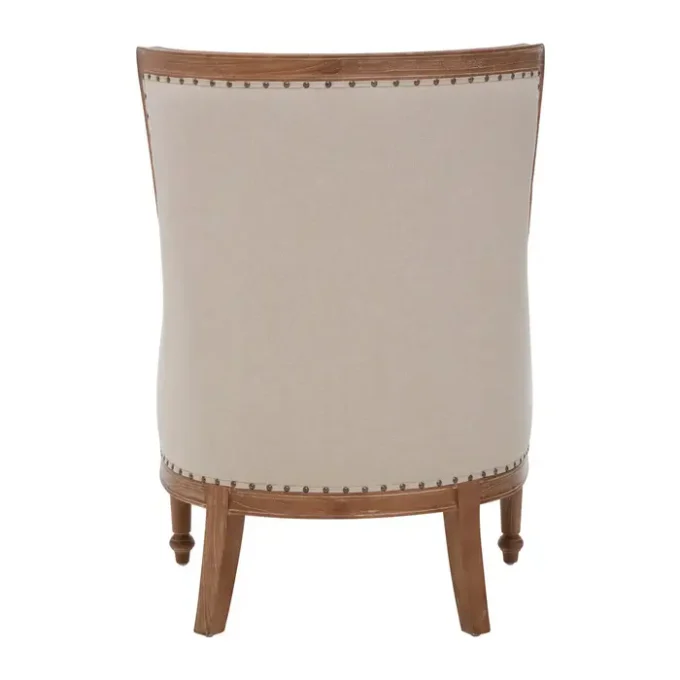Baril High Back Cream Chair3