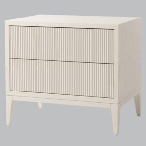 Blakeney White Finish Wide Bedside Table