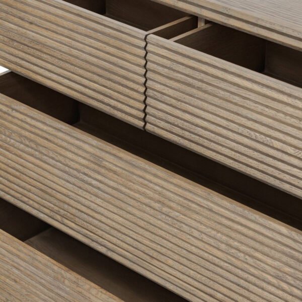 Wickham Ribbed Oak Chest of Drawers - Image 2