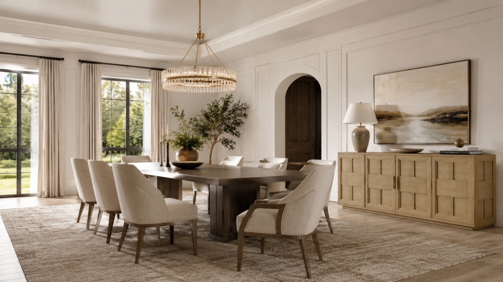 how to style an oak sideboard