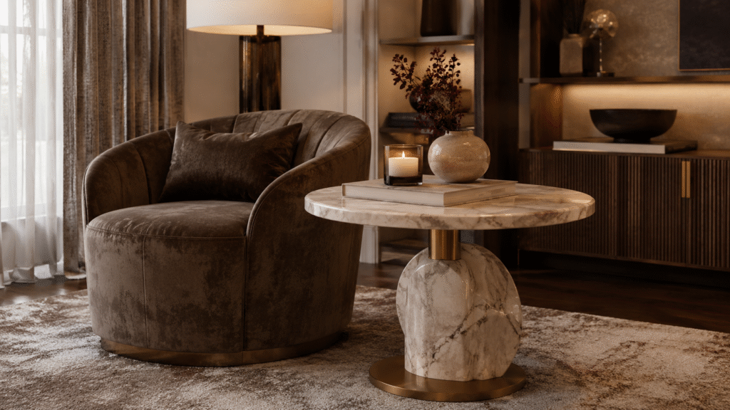 marble side table