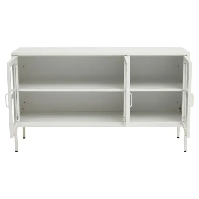 Ciere Three Door White Metal Sideboard1