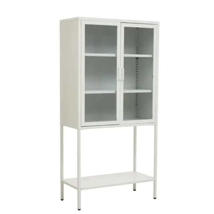 Ciere Two Door White Metal Cabinet1