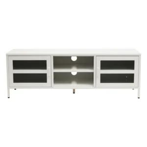 Ciere Two Door White Metal Media Unit