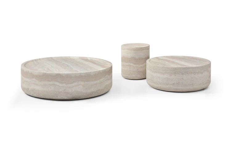Ciladro Coffee Table - Faux Travertine - Large Ciladro Coffee Table - Faux Travertine - Large