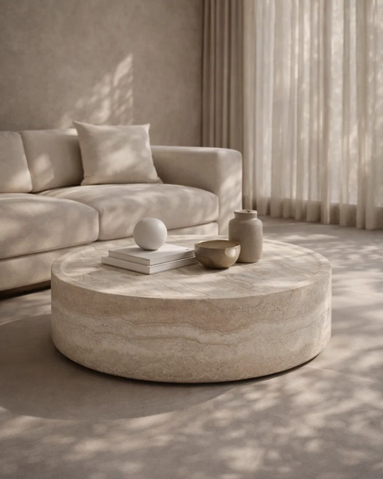 Ciladro Coffee Table - Faux Travertine - Large Ciladro Coffee Table - Faux Travertine - Large