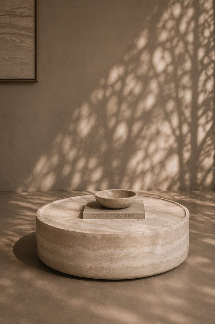 Ciladro Coffee Table - Faux Travertine - Medium Ciladro Coffee Table - Faux Travertine - Medium