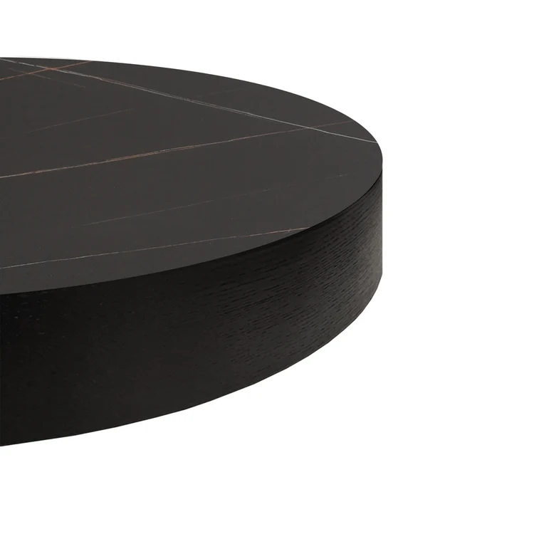 Coin Coffee Table - Black Ceramic Marble Coin Coffee Table - Black Ceramic Marble
