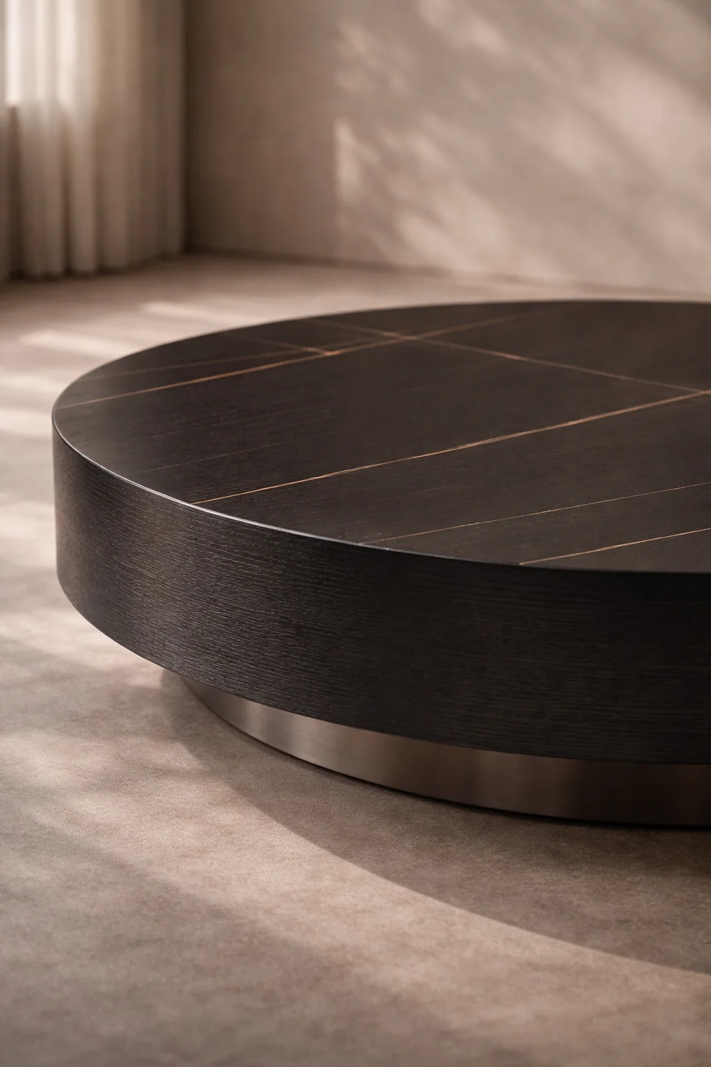 Coin Coffee Table - Black Ceramic Marble Coin Coffee Table - Black Ceramic Marble
