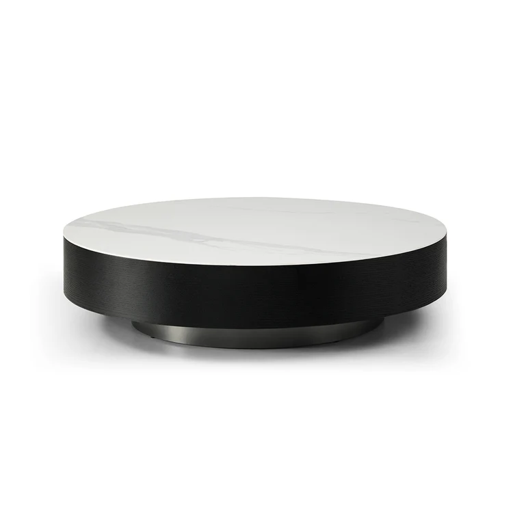 Coin Coffee Table - White Marble Coin Coffee Table - White Marble