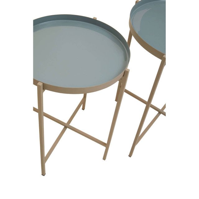 Ala Grey Enamel Top Set Of Three Side Tables Ala Grey Enamel Top Set Of Three Side Tables