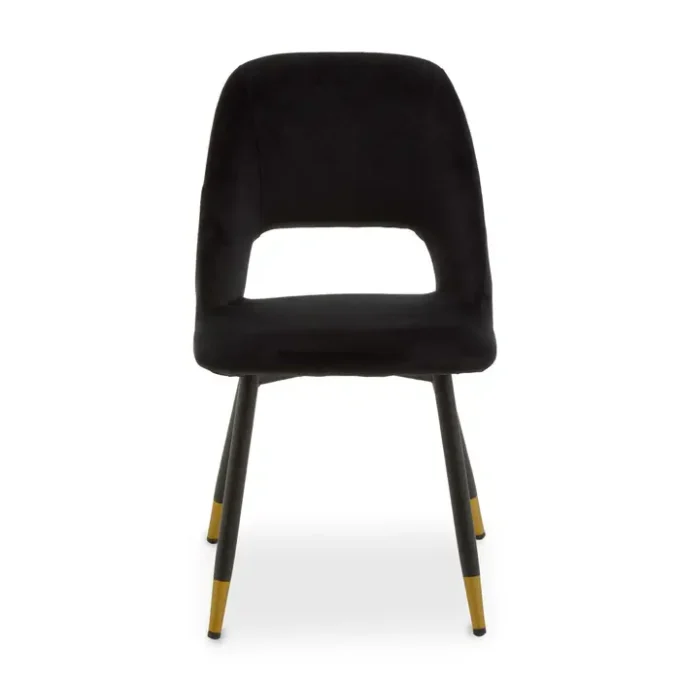 Crestfield Black Velvet Dining Chair