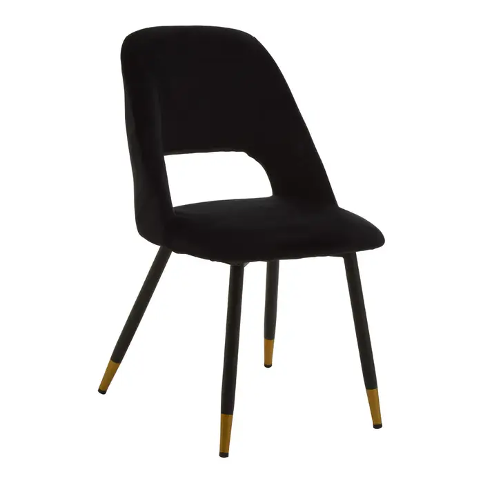 Crestfield Black Velvet Dining Chair Crestfield Black Velvet Dining Chair1