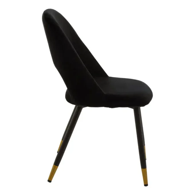 Crestfield Black Velvet Dining Chair2