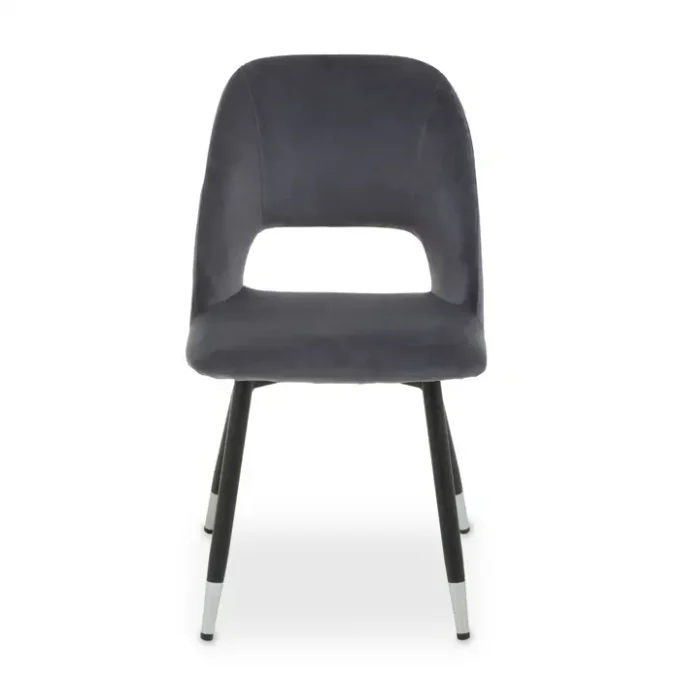 Crestfield Grey Velvet Dining Chair