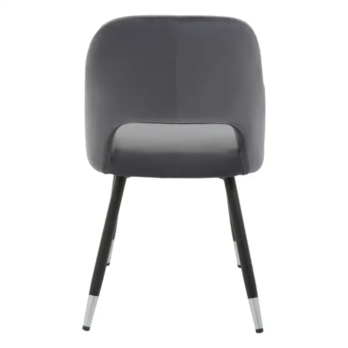 Crestfield Grey Velvet Dining Chair3