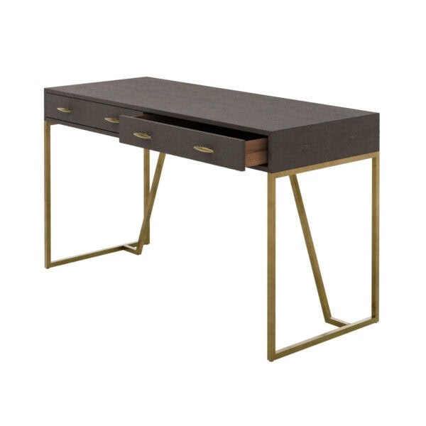 Hampton Desk | Brown Shagreen - Image 4