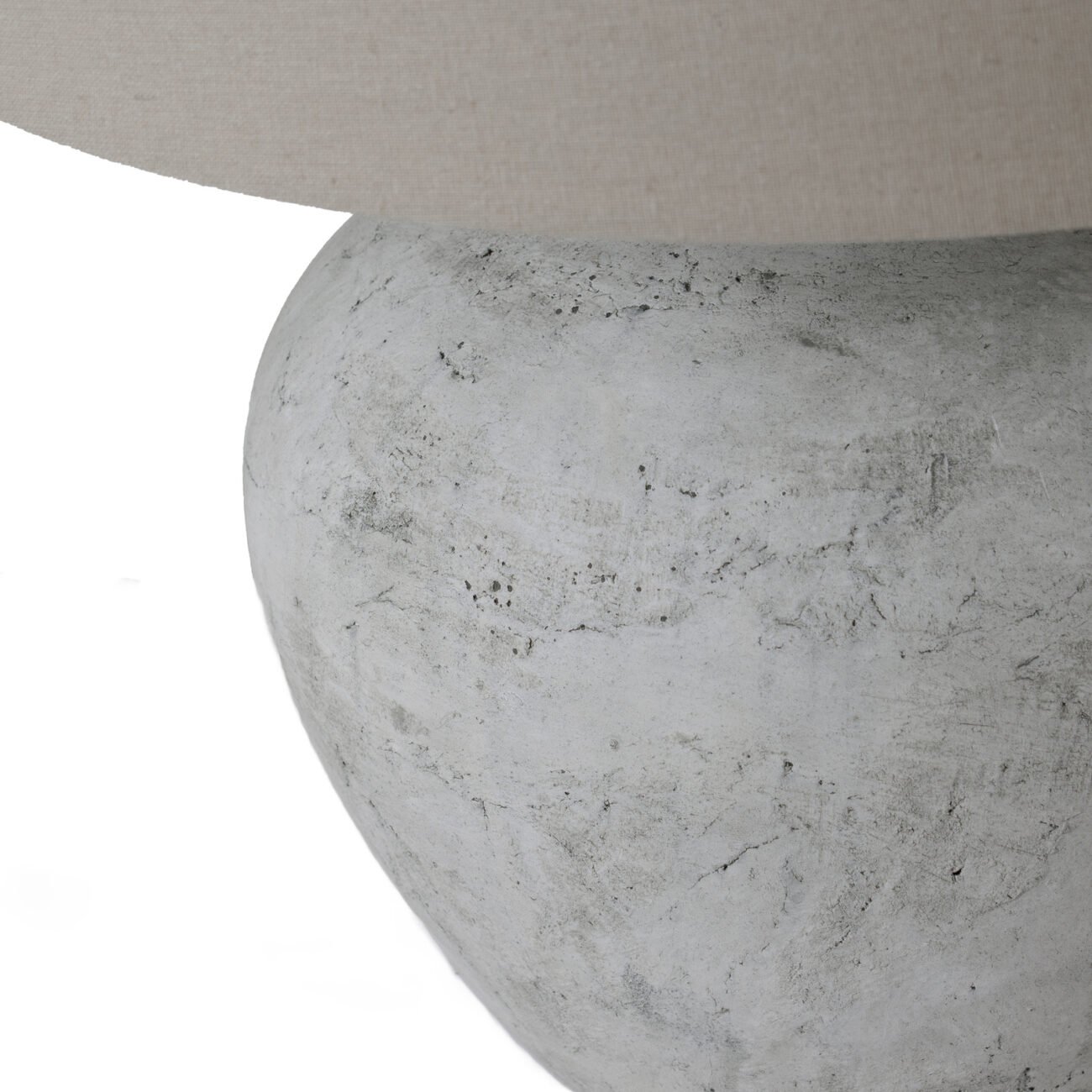 Darcy Antique White Round Table Lamp With Linen Shade Darcy Antique White Round Table Lamp With Linen Shade