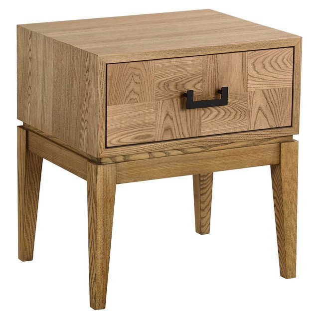 Davero Natural One Drawer Side Table Davero Natural One Drawer Side Table