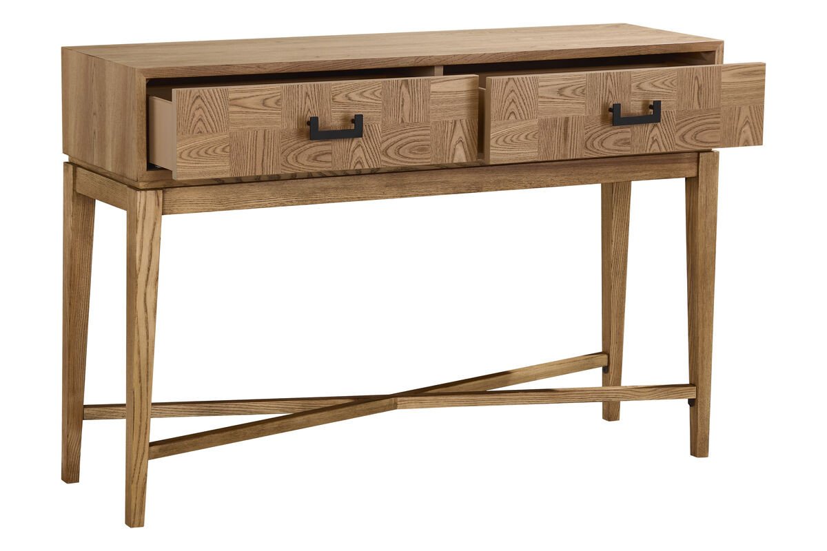 Davero Natural Two Drawer Console Table Davero Natural Two Drawer Console Table