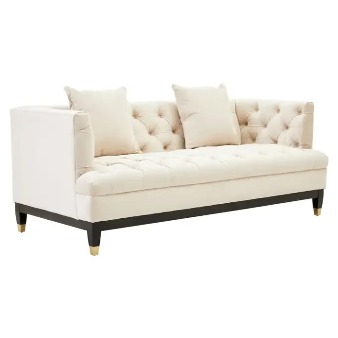 Deali 2 Seat Ivory Fabric Sofa