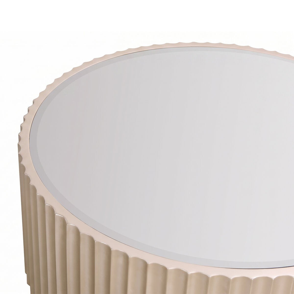 Duvelle Glass Top and Flute Detail Coffee Table Duvelle Glass Top and Flute Detail Coffee Table