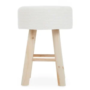 Entigo White Cotton Rope Stool