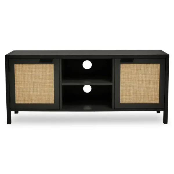 Ermah Black Wood Media Unit