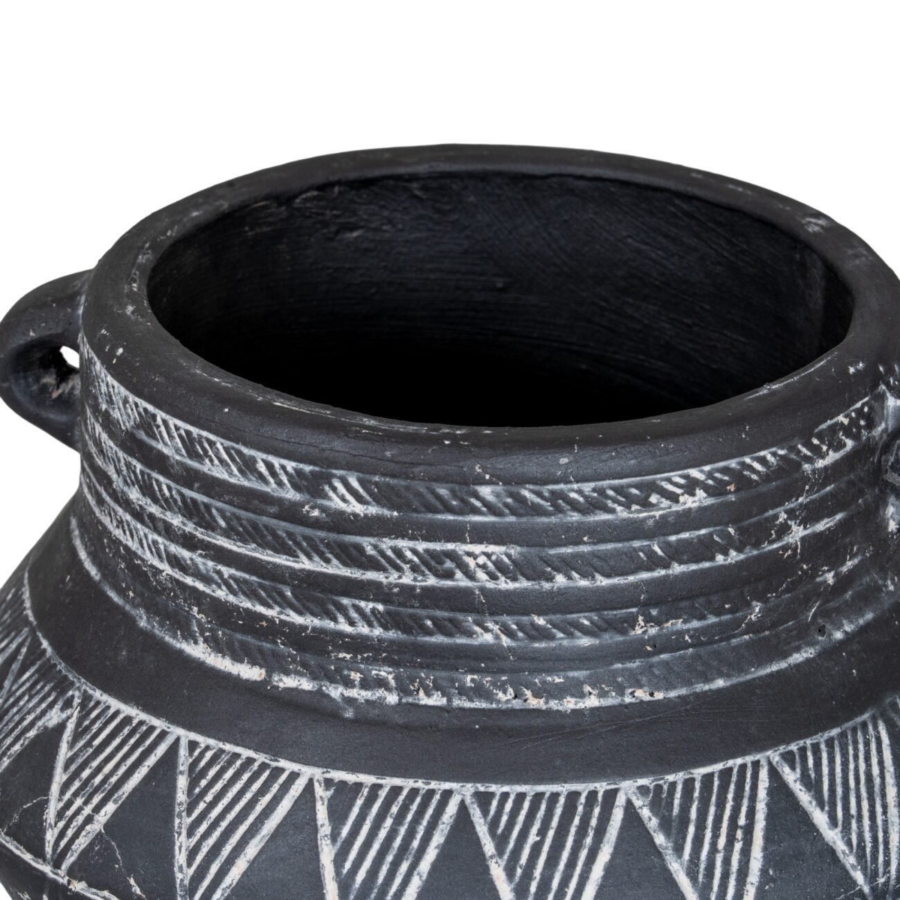 Etched Collection Pot With Handle Etched Collection Pot With Handle