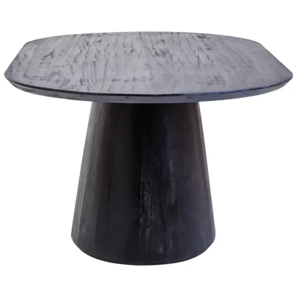 Fandora Oval Mango Wood Black Finish Dining Table2