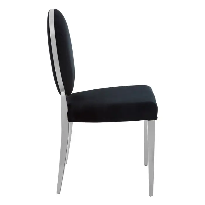 Farai Black Velvet And Silver Chair Farai Black Velvet And Silver Chair2