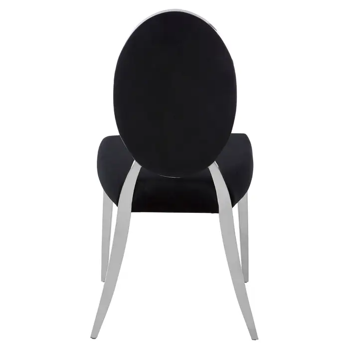 Farai Black Velvet And Silver Chair Farai Black Velvet And Silver Chair3