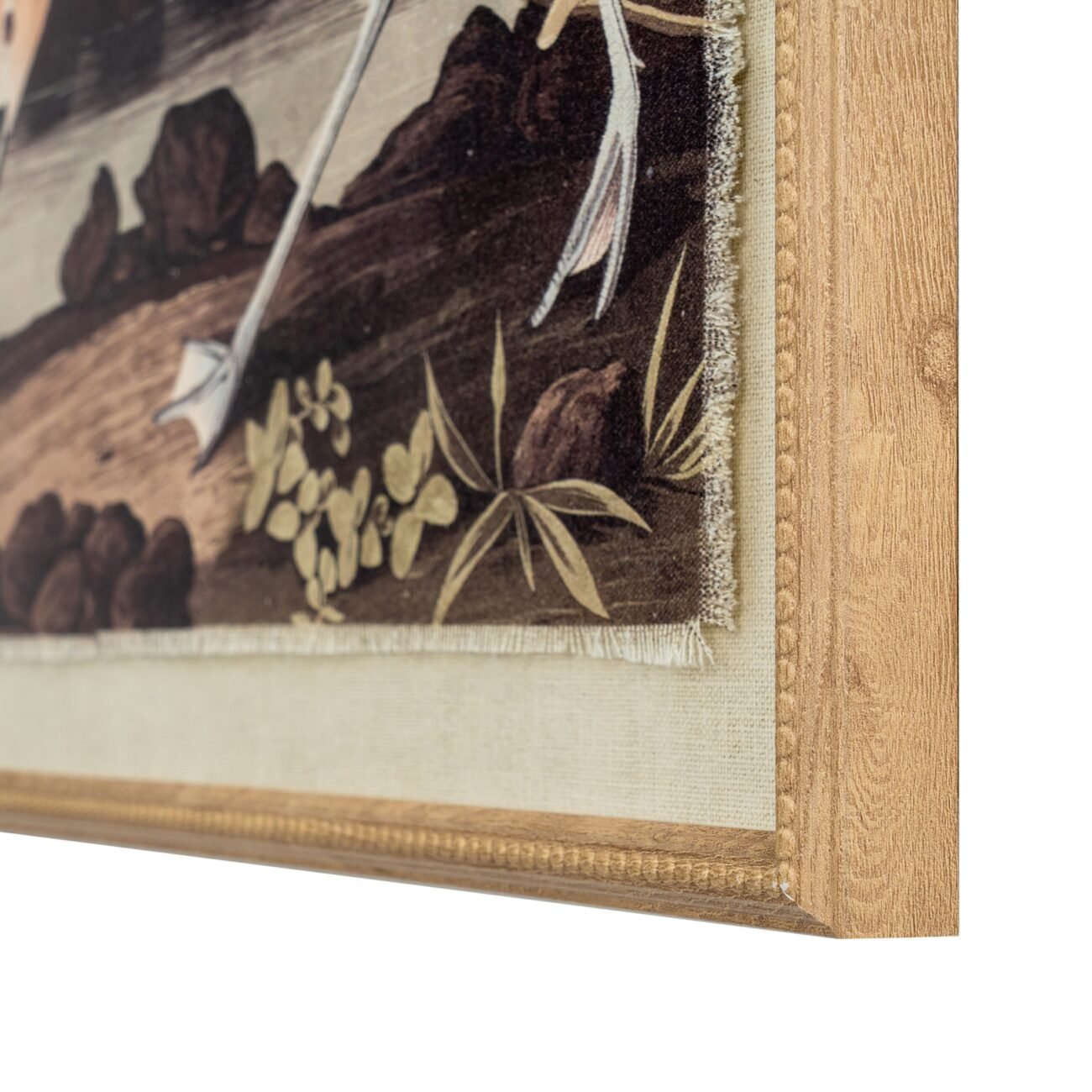 Flora & Fauna Collection Avocet On Linen In Beaded Frame Flora & Fauna Collection Avocet On Linen In Beaded Frame