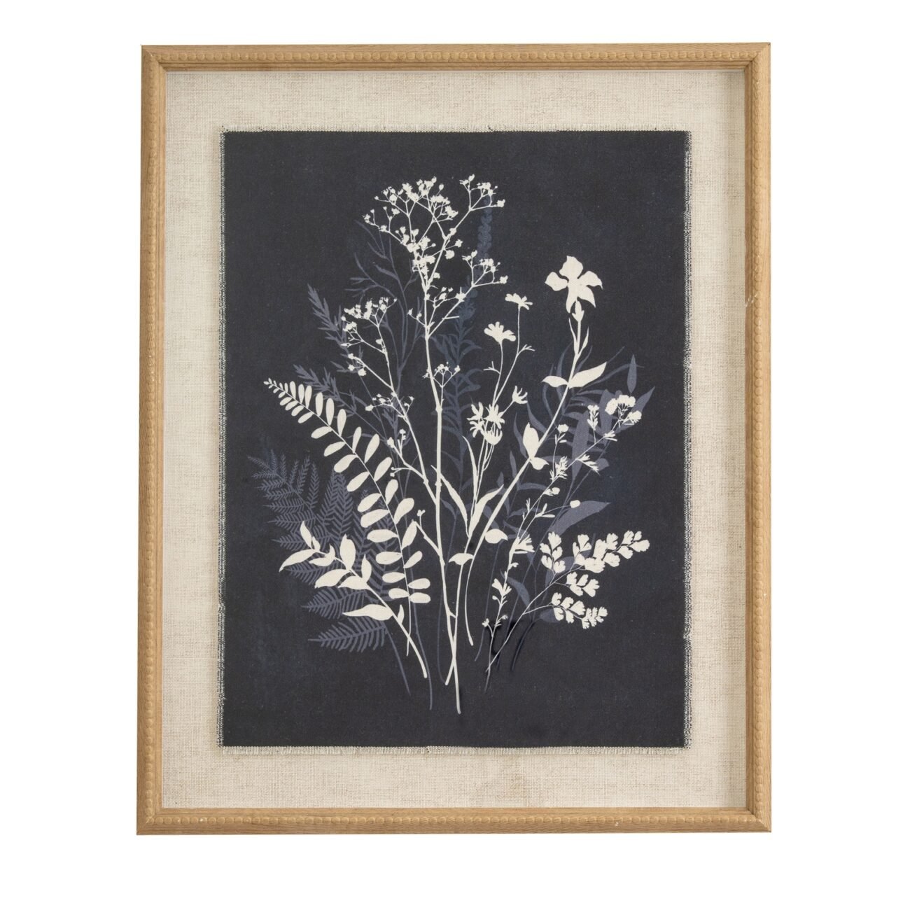 Flora & Fauna Collection Grove On Linen In Beaded Frame Flora & Fauna Collection Grove On Linen In Beaded Frame