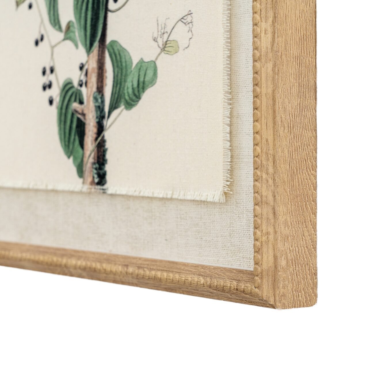 Flora & Fauna Collection Shrikes On Linen In Beaded Frame Flora & Fauna Collection Shrikes On Linen In Beaded Frame