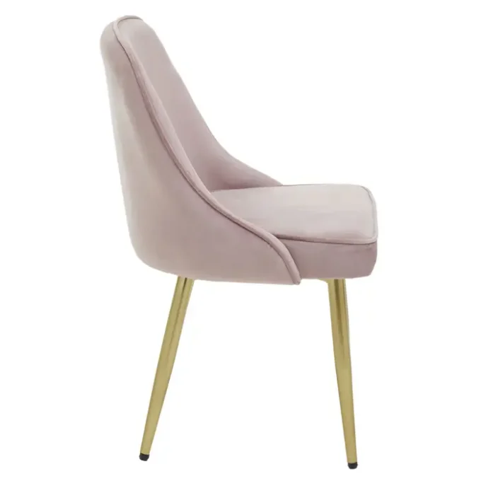 Goldcrest Dusky Pink Velvet Dining Chair2