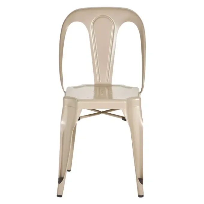 Grandi Champagne Finish Metal Chair1